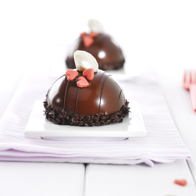 შოკოლადის გუმბათი ვანკრემით